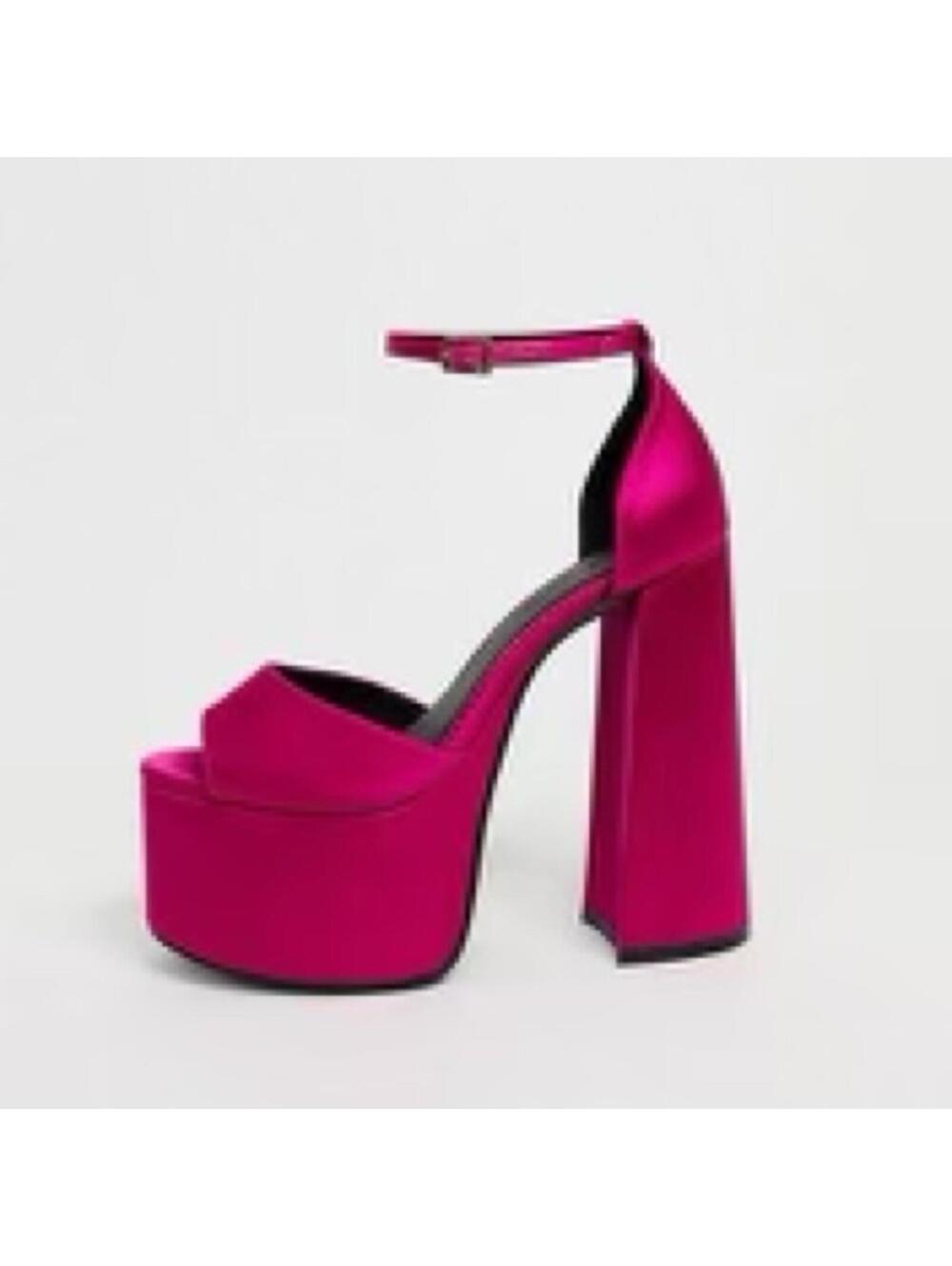 ASOS Magenta Platform Pumps - Picture 4 of 8